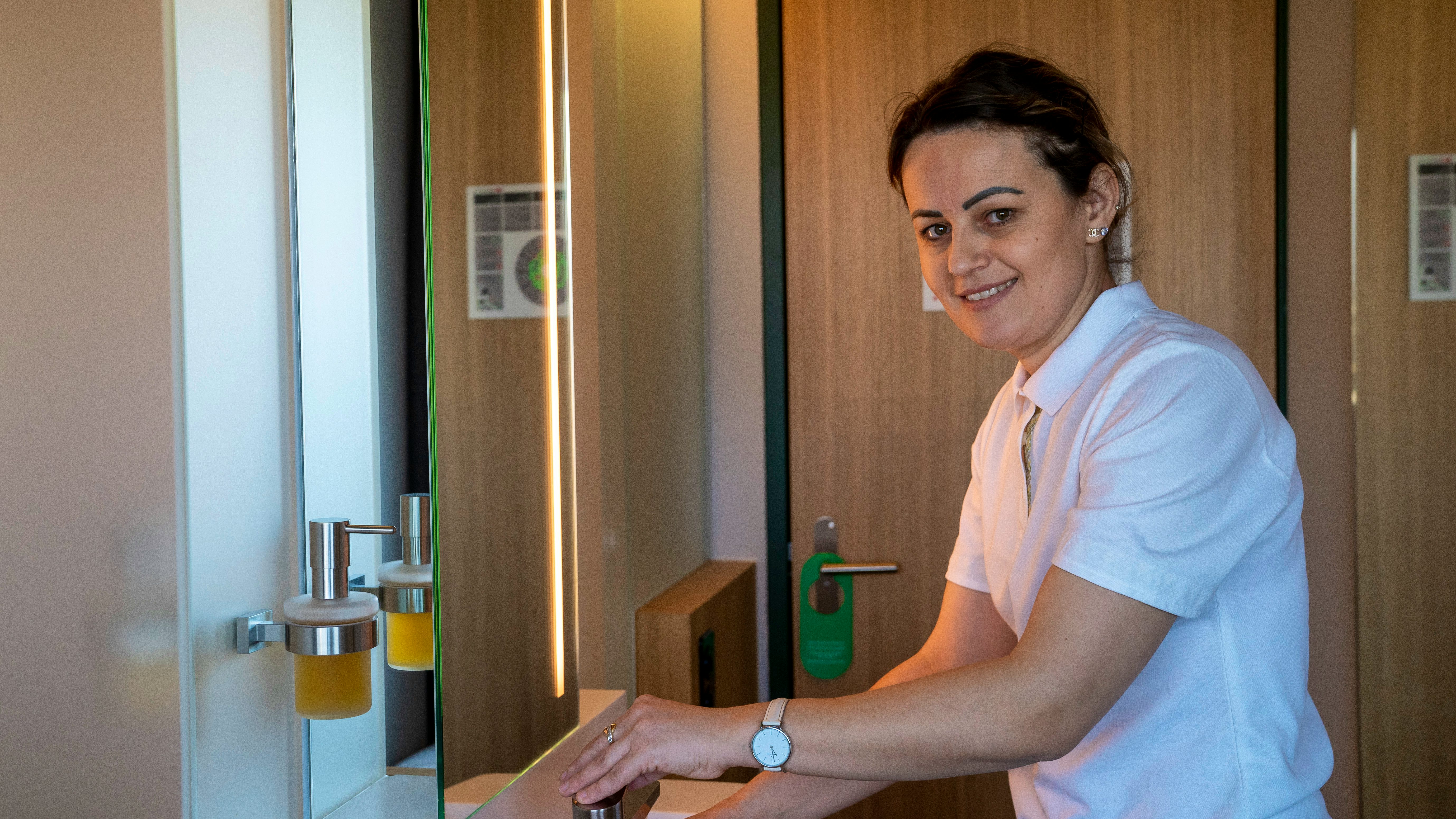 Aferdita Azizi – Housekeeping employee.