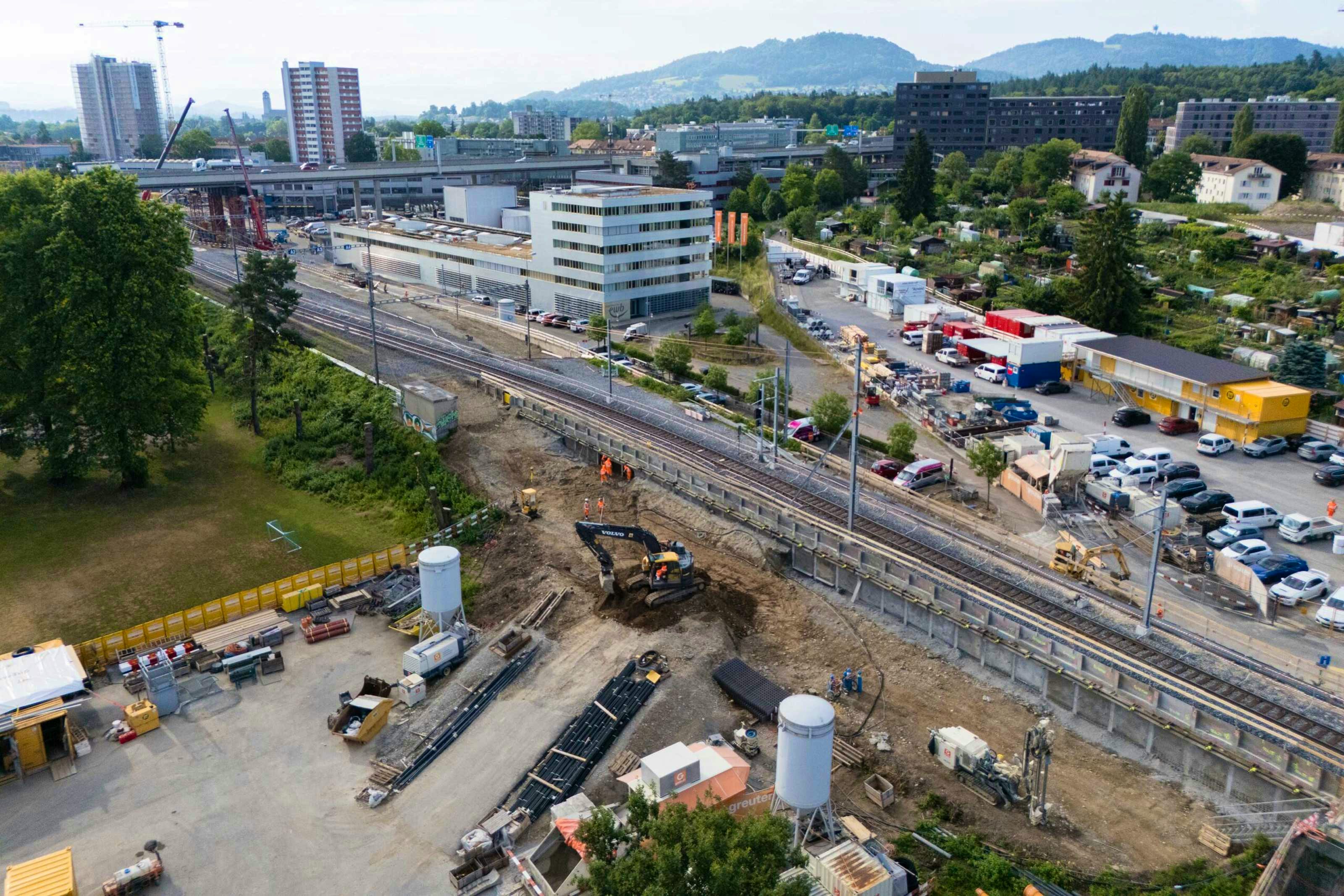 Hier entsteht der neue Bahnhof Europaplatz Nord.
