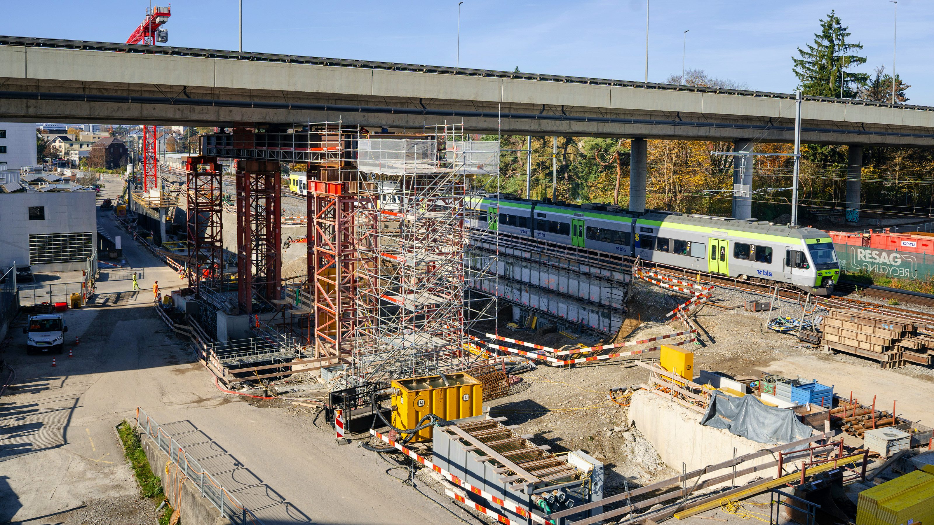 Blick auf Freiraum Stadt Bern und neue Personenunterführung Europaplatz Nord.