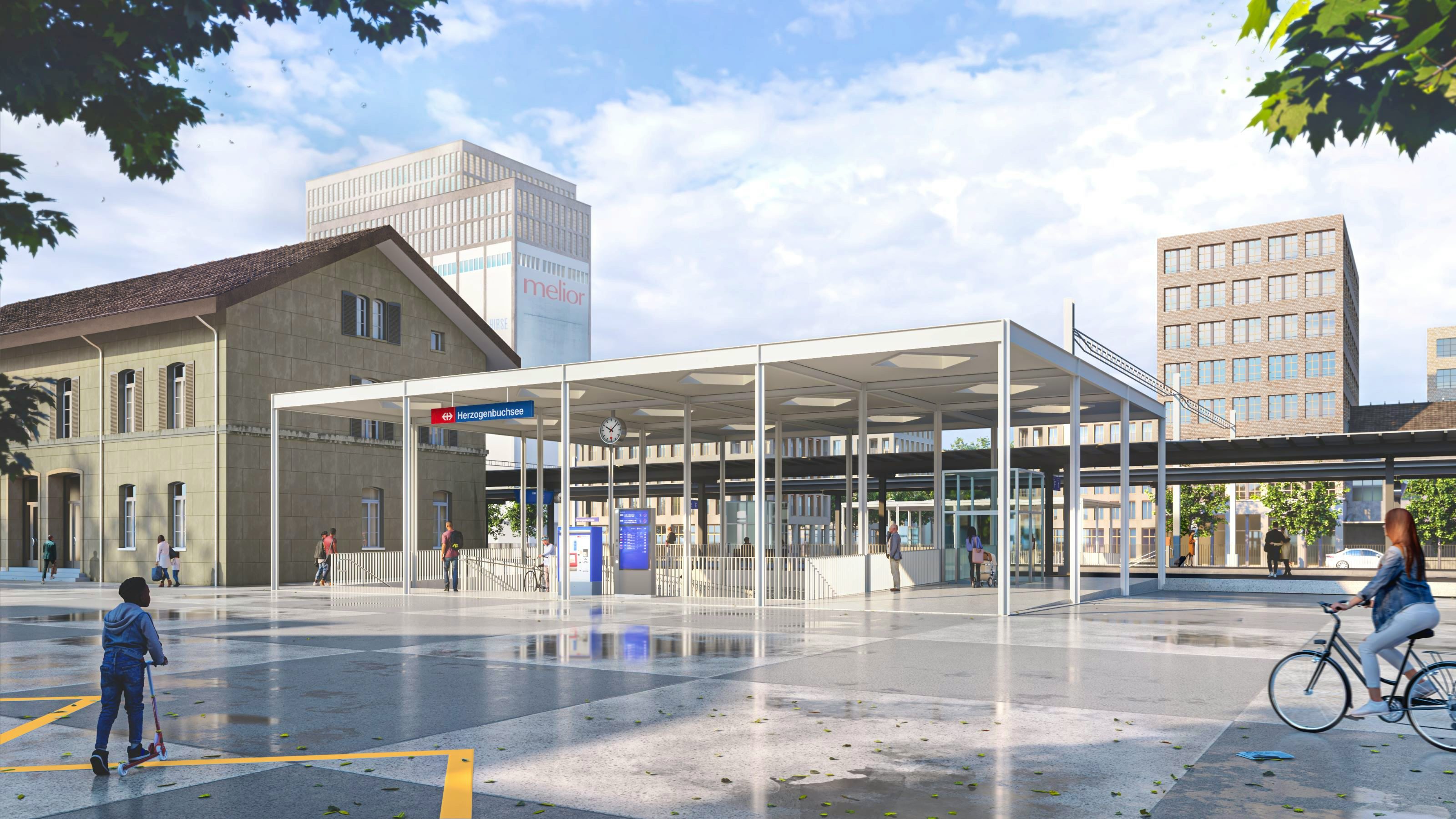 Visualisierung Zugang Ost (Projekt Gemeinde Herzogenbuchsee).