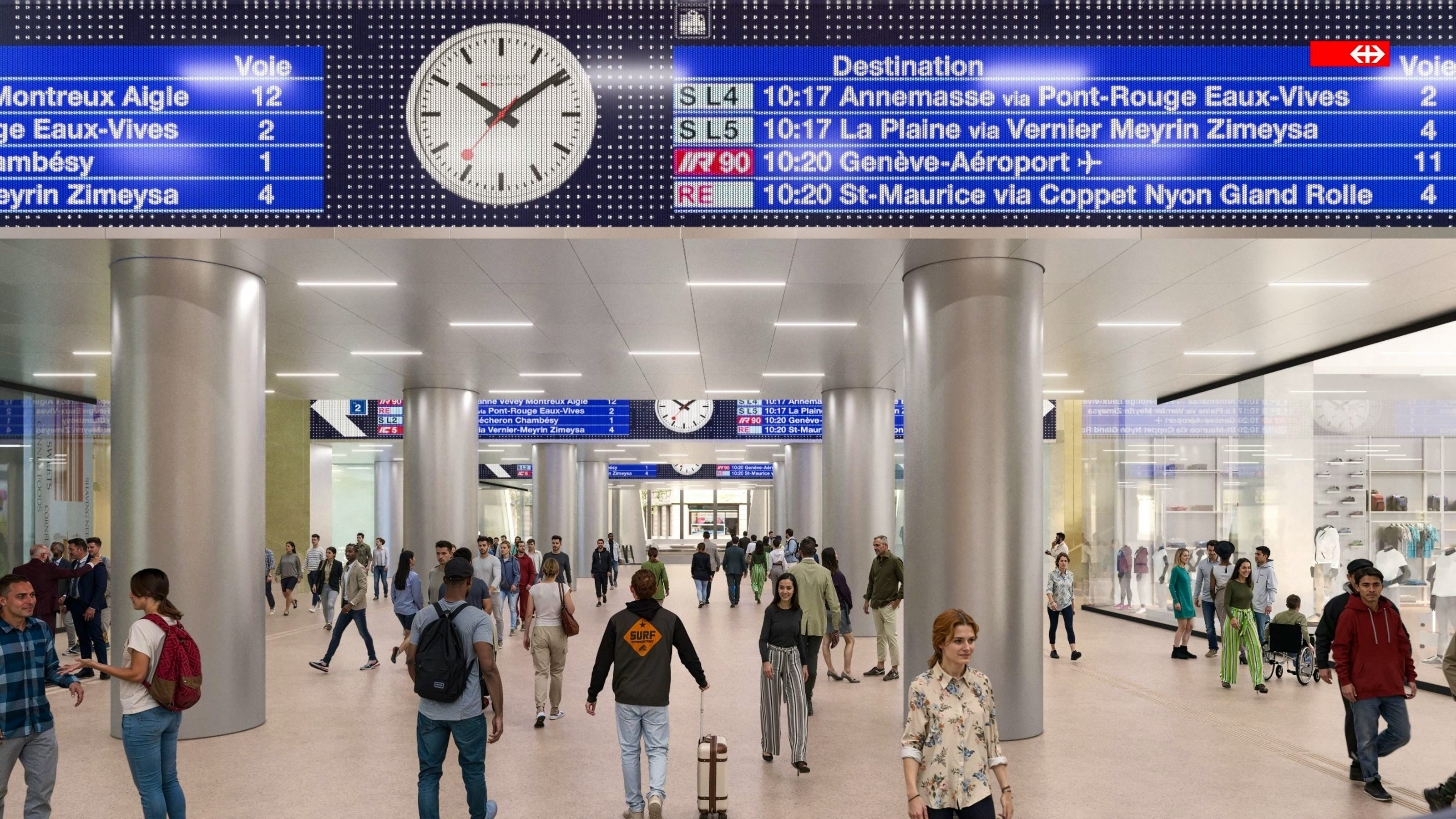A l’intérieur du nouveau passage central.