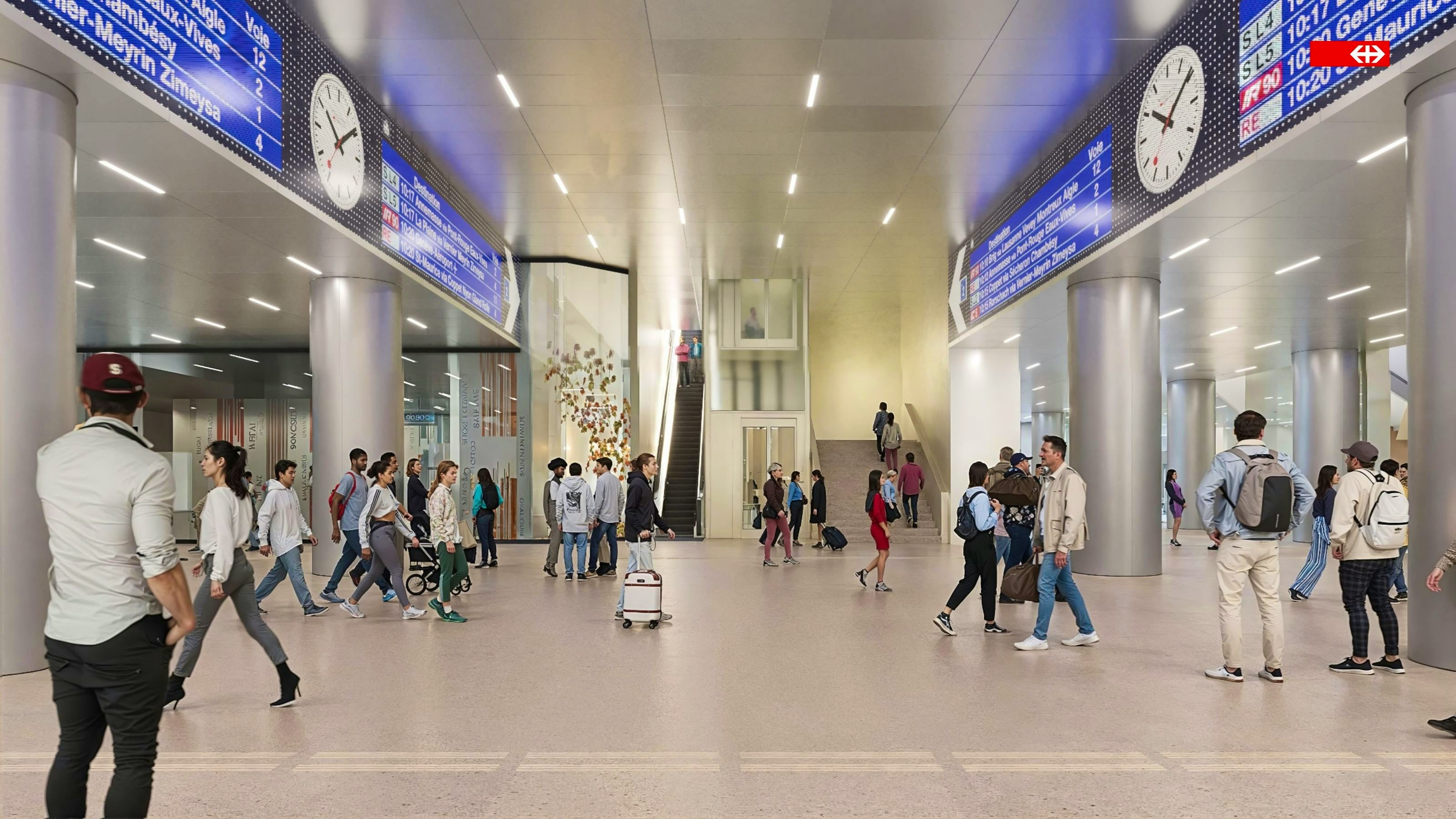 A l’intérieur du nouveau passage central.