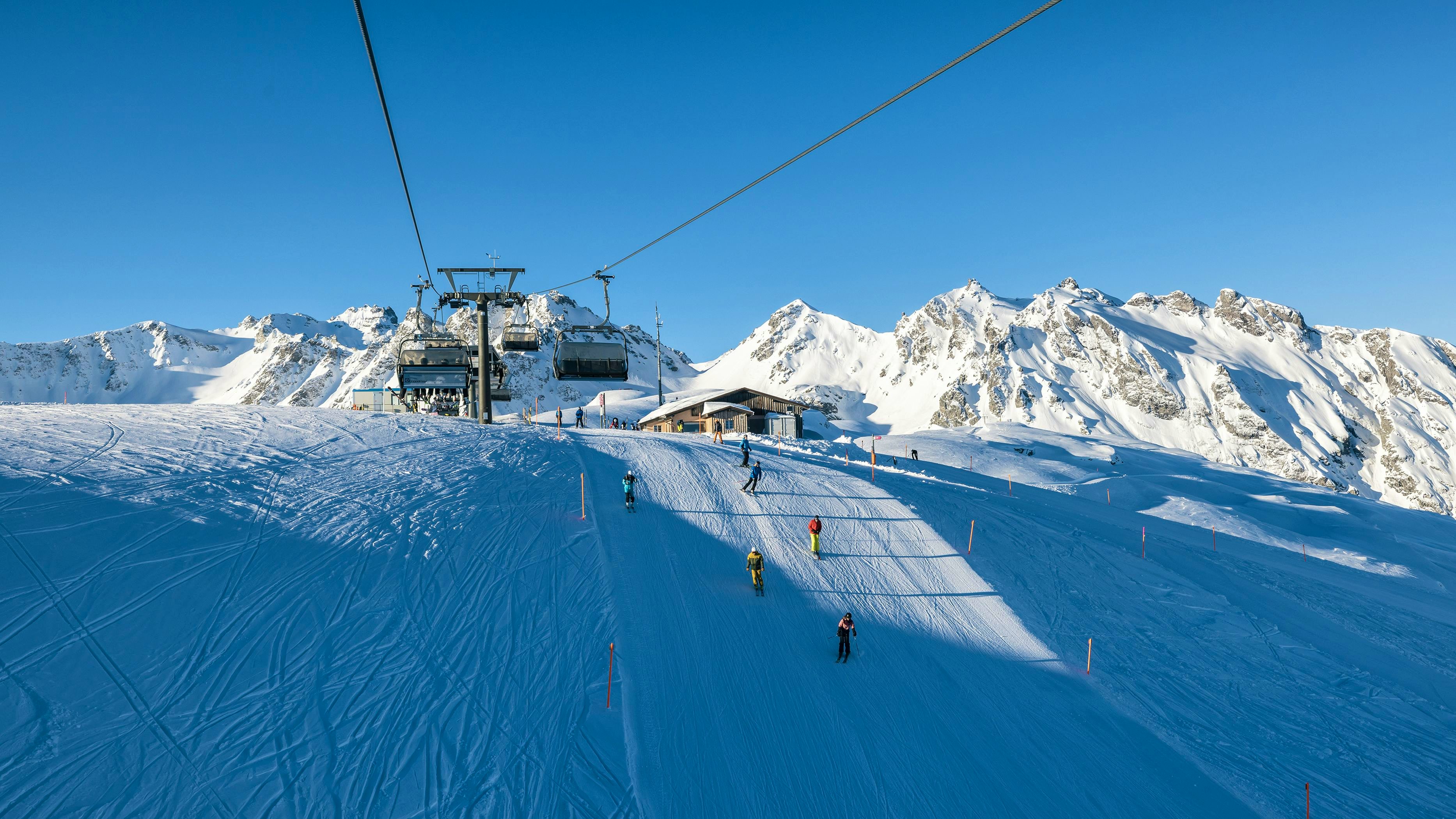 Skiing on the Pizol.