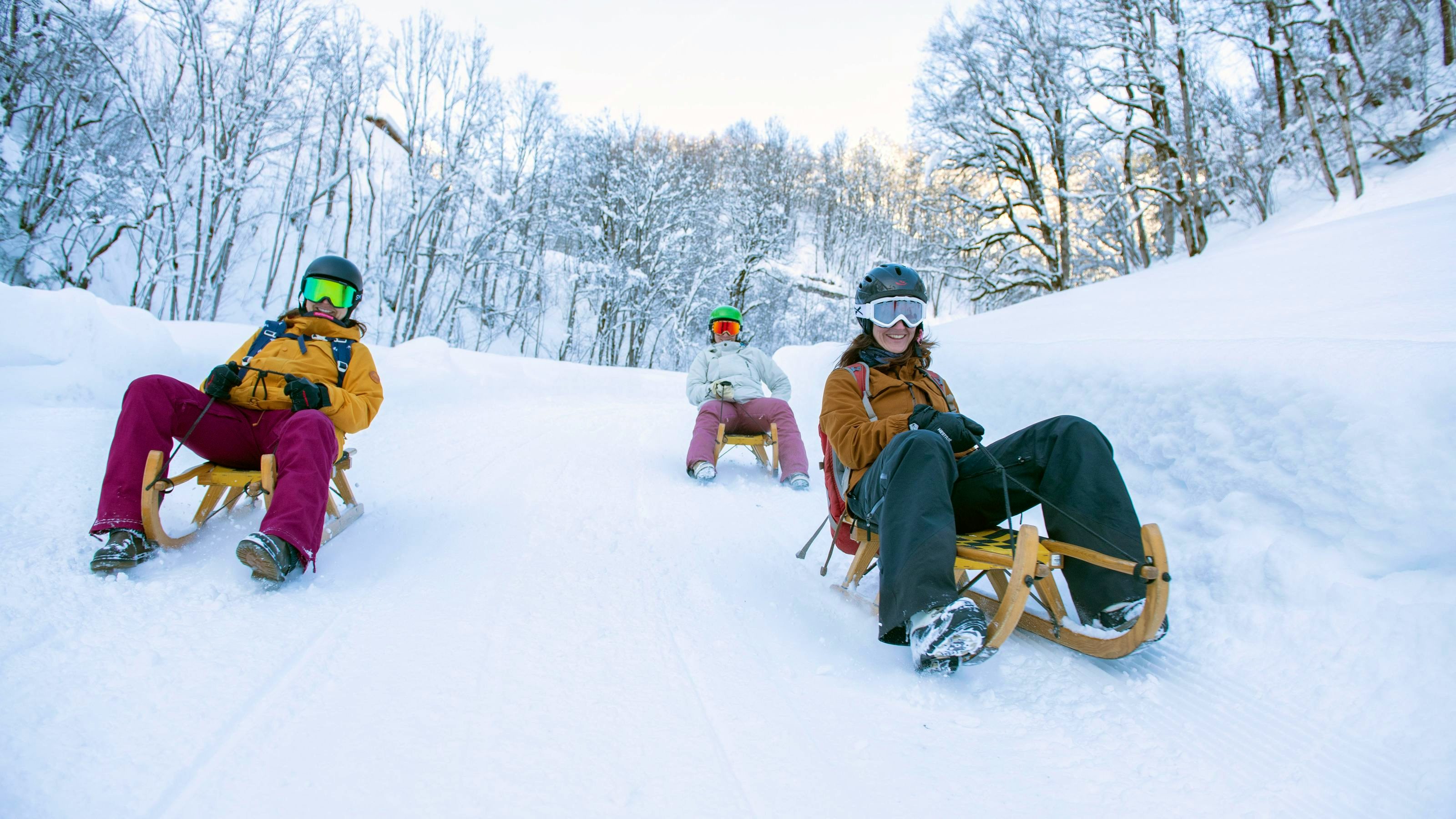Image of a sledging slope in the Weissenberg mountains.