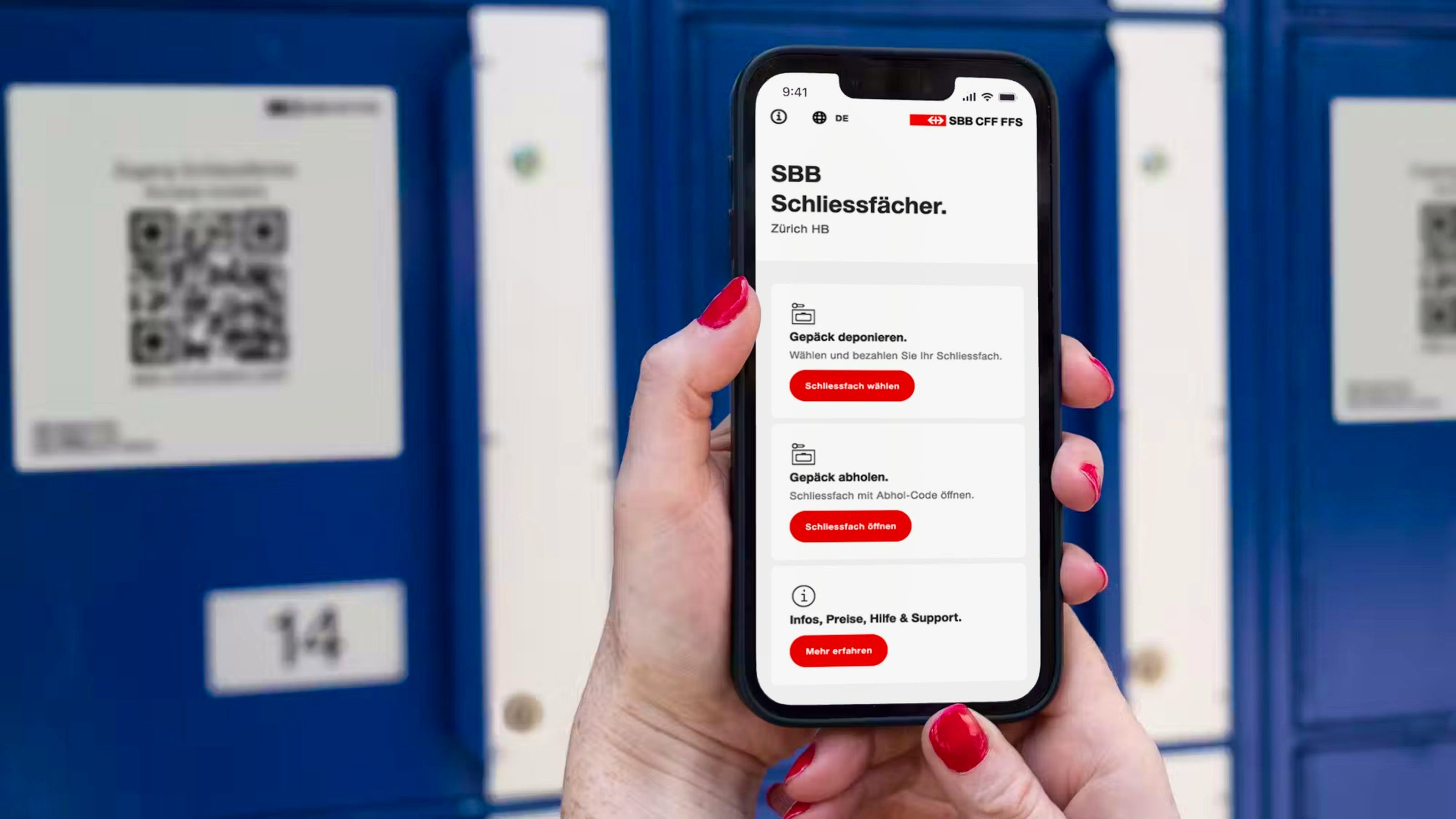 Kontaktlose Warenübergabe in SBB Schliessfächern | SBB